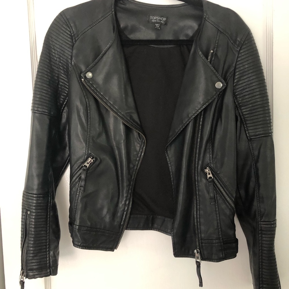 Faux leather Topshop jacket